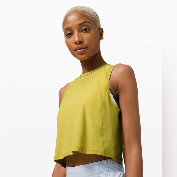 lululemon athletica Tops - Lululemon Sculpt Cropped Tank Top Yellow Pear